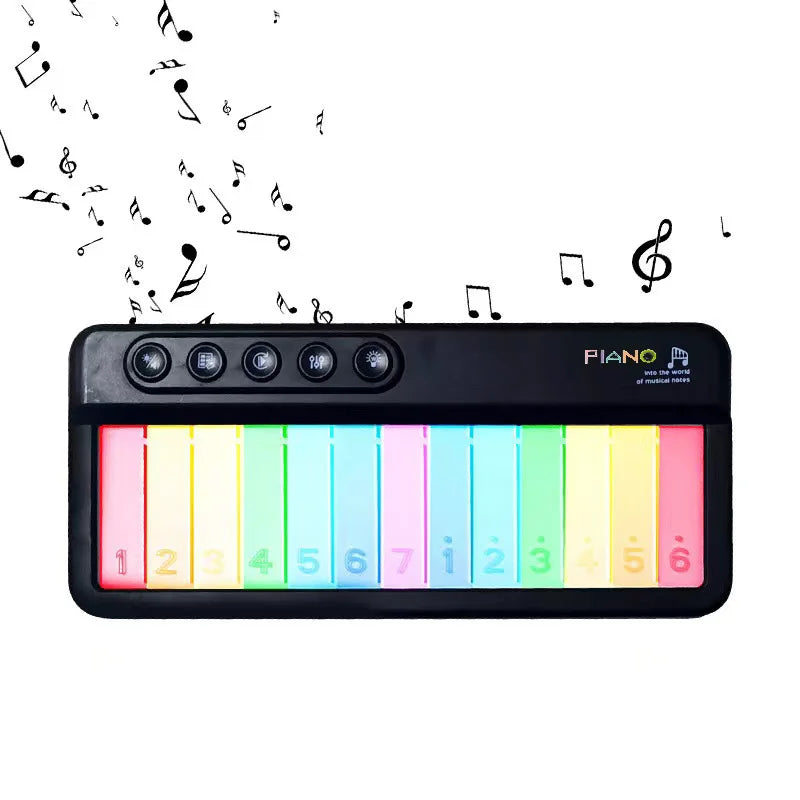 Children Touch Screen Electronic Piano Music Toy with Colour Light Touch Screen Musical Instrument Toys for Kids Education Gifts