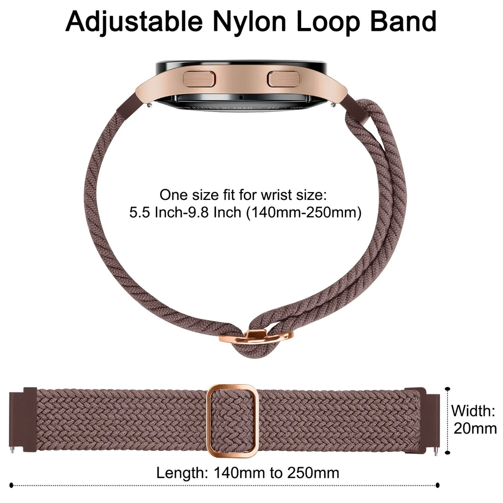 Elastic Braided Band For Amazfit GTS 2 4 Mini/GTR 42mm/GTS 2 3 2e/Bip youth/Bip S Lite/Bip Pace Lite/Bip U/Bip 3 Pro Strap Band