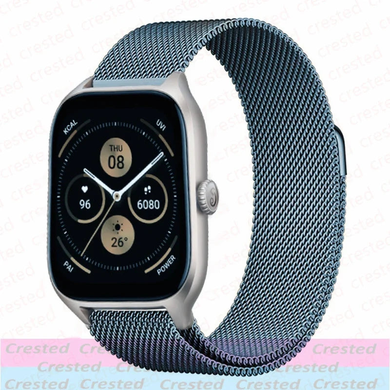 20mm/22mm Milanese band For Amazfit GTS/2/2e/3/4/GTS2 Mini/GTR 42mm/47mm/GTR2/3/4/Pro stratos Metal Bracelet Amazfit bip strap