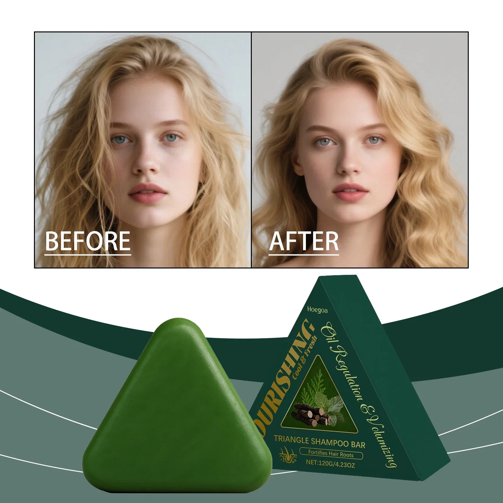 Herbal Usman Grass Shampoo Soap Cypress Leaf Polygonatum Herbal Plant Extract Refreshing Clean Oil Control Dandruff Itching 120g