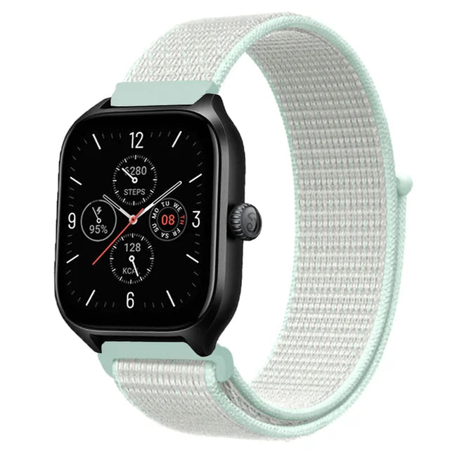 20mm 22mm Nylon Loop Strap for Amazfit GTR 42 47mm/GTR2/2e/3/3 Pro/4/GTS/GTS2/mini/3/4 Bracelet for Amazfit Bip-U-S/Stratos 2 2S