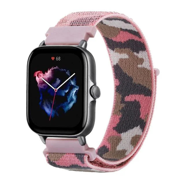 20mm 22mm Nylon Loop Band For Amazfit GTS 4/3/3pro/2e/GTS 2 Mini/GTR 4 47mm/GTR 2/Stratos 2 3 Strap For Amazfit Bip 3 Pro Correa