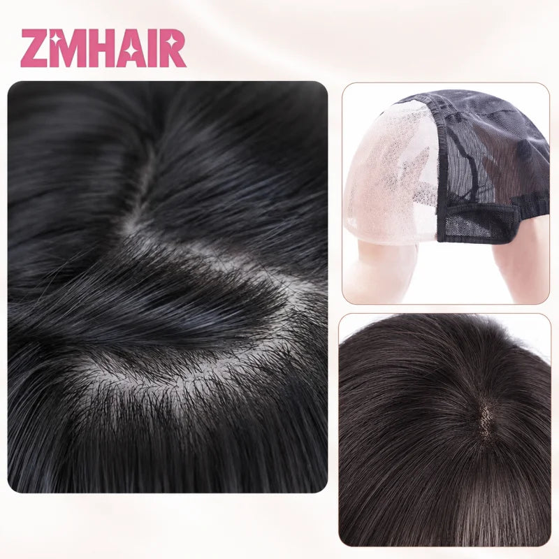 Luxury Kosher Sheitel 100% European Virgin Hair Silk Base Wig Short Bob Human Hair Jewish Wig Soft & Natural