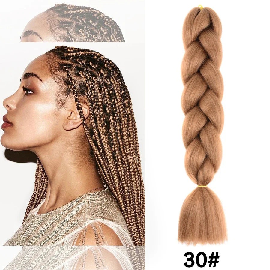 Jumbo Braiding Hair Synthetic Crochet Braids Hair Knotless Braids For Box Braids Senegales Tribal Braids Yaki Hair Extensions