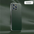 Genuine Cowhide Leather Phone Case for iPhone 16 15 11 12 13 14 Pro Max Luxury Plating Shockproof Lens Protection Back Cover