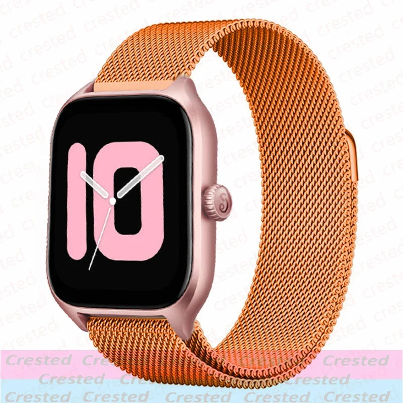 20mm/22mm Milanese band For Amazfit GTS/2/2e/3/4/GTS2 Mini/GTR 42mm/47mm/GTR2/3/4/Pro stratos Metal Bracelet Amazfit bip strap