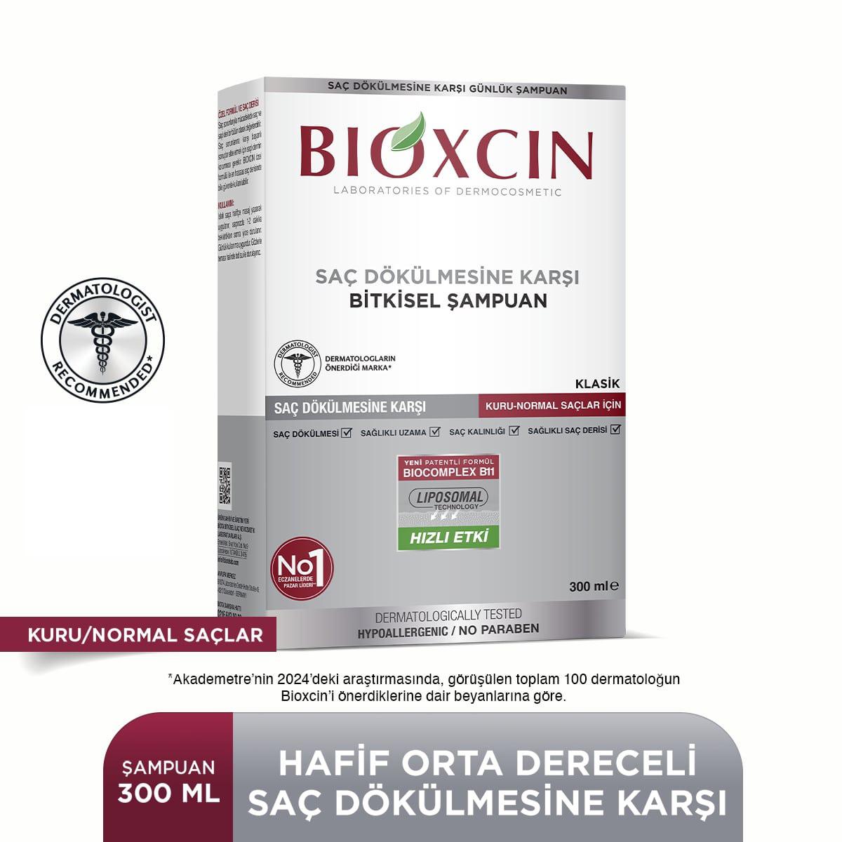 Bioxcin Botanical Shampoo for Hair Loss - Hypoallergenic, Paraben-Free, 10.14 fl oz