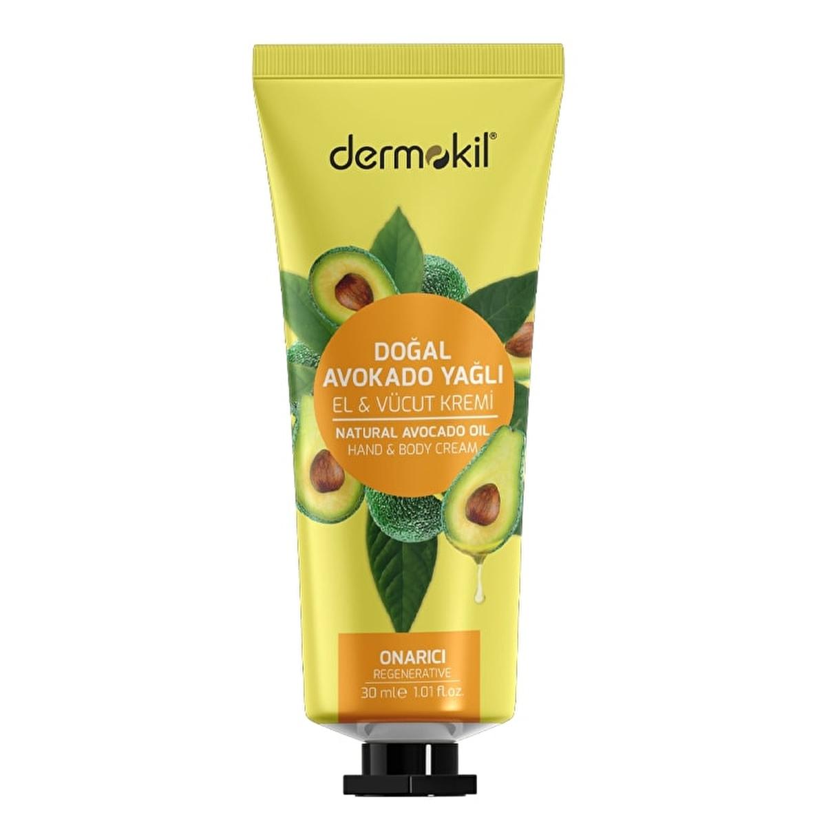 Dermokil Natural Avocado Oil Hand Cream 30ml - Moisturizing & Nourishing for Dry Hands