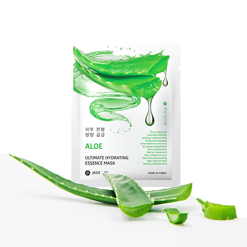 JKosmec Hydrating Aloe Vera Korean Face Mask - Intensive Moisturizer for All Skin Types