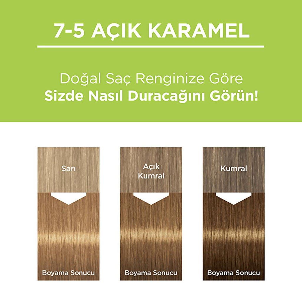 Palette Natural Hair Dye - Light Caramel (Açık Karamel) Permanent Hair Color for Natural Look