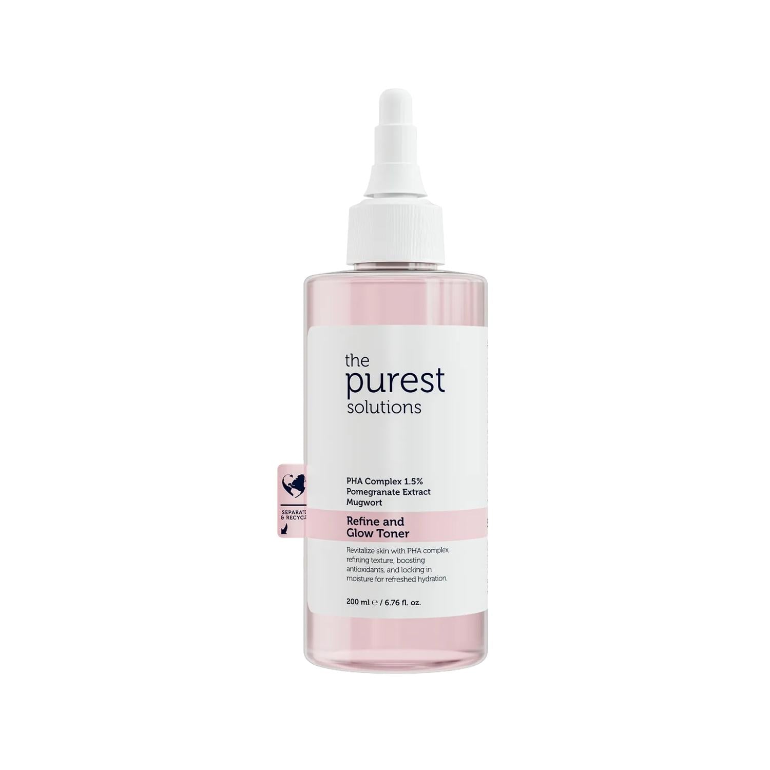 The Purest Solutions PHA Toner for Sensitive Skin - Gentle Exfoliant & Brightening 6.76 fl oz