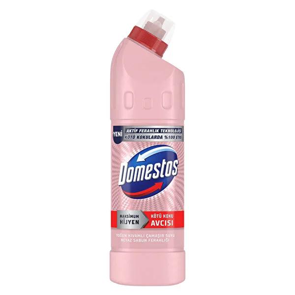 Domestos White Soap Fragrance Bleach: Maximum Hygiene, Odor Elimination & Lime Scale Prevention - 25.36 fl oz