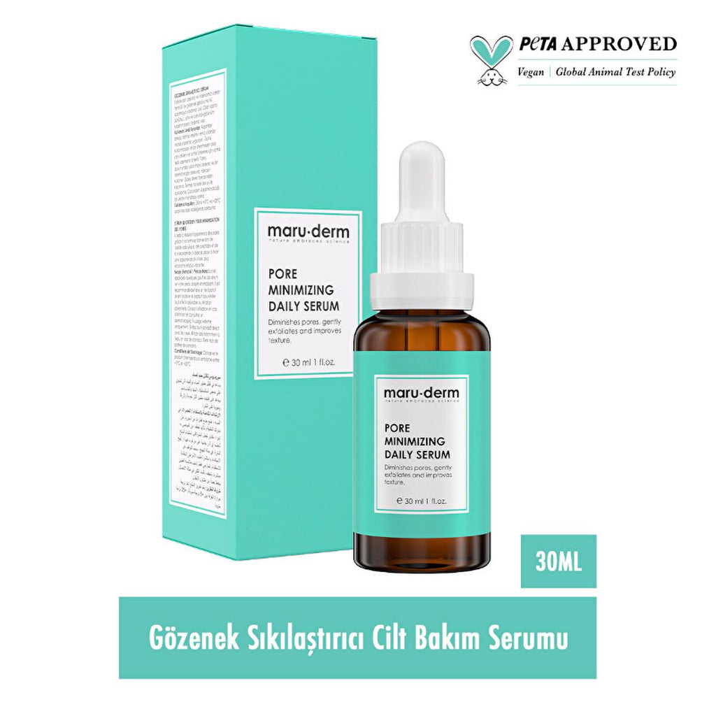 Maruderm Pore Minimizing BHA & Peptide Facial Serum: Refine Pores, Tighten Skin, & Boost Radiance - Paraben, Phenoxyethanol & Fragrance-Free