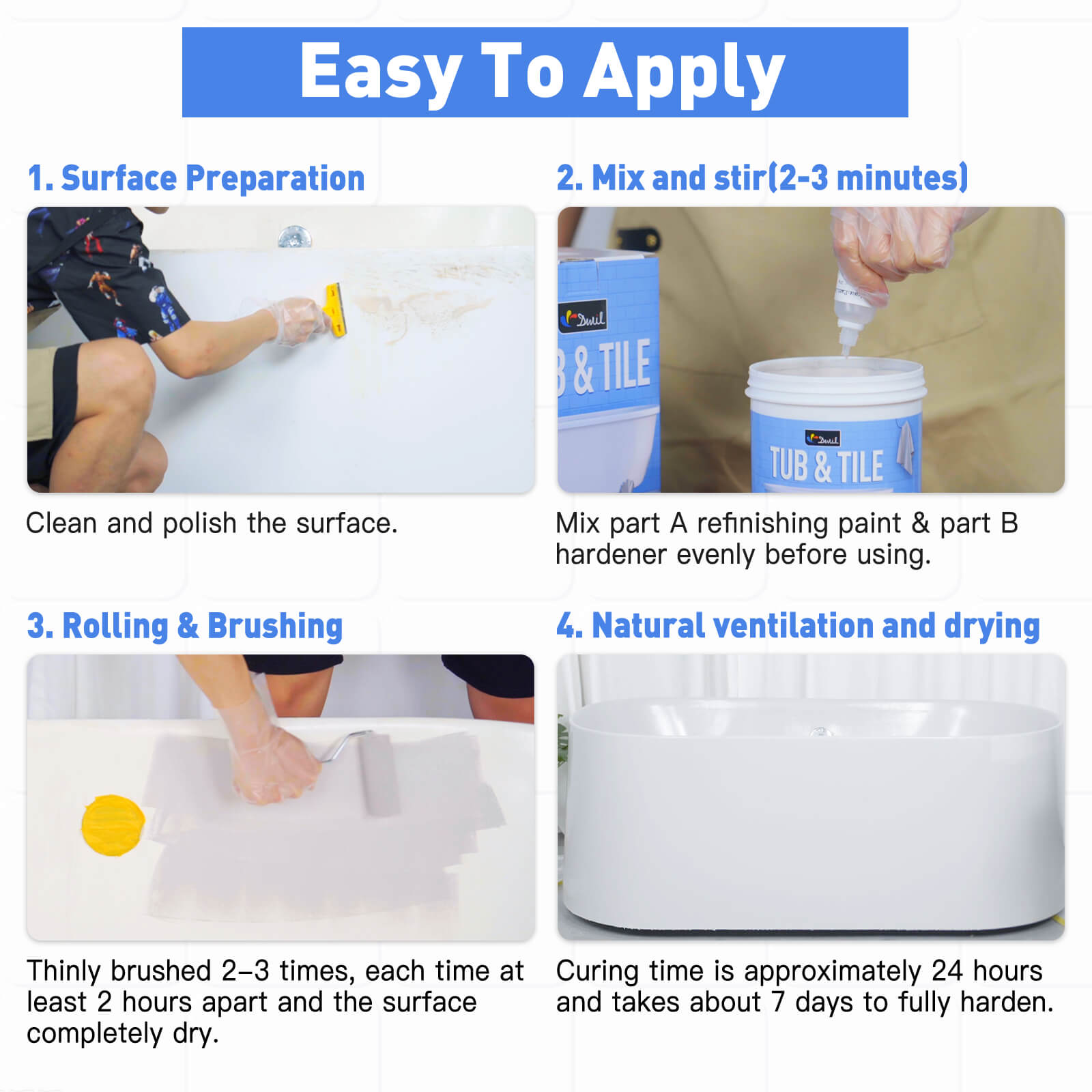 DWIL Tub & Tile Refinishing Kit – Tools Included