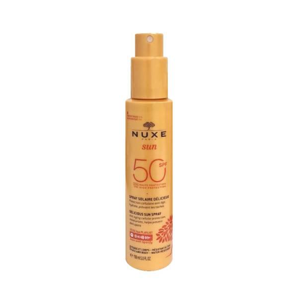 Nuxe SPF 50 Sunscreen Lotion for Face and Body - Natural, Hypoallergenic, Water-Resistant Protection