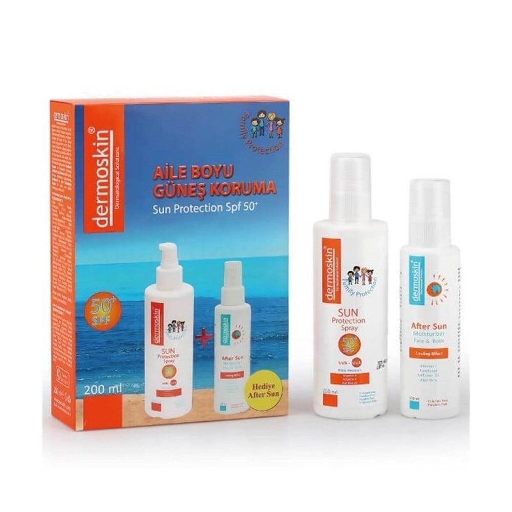 Dermoskin Sunscreen and After Sun Lotion Set - SPF 50+ Protection for Family