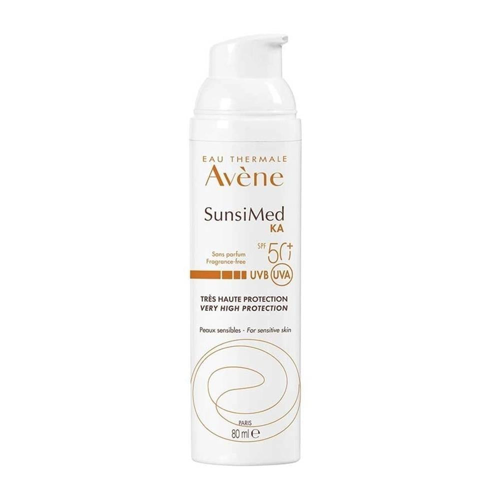 Avene Sunsimed KA High Protection Sunscreen SPF 50+ for Sensitive Skin - Water-Resistant, Non-Whitening, Soothing Avène Thermal Water - 2.71 fl oz