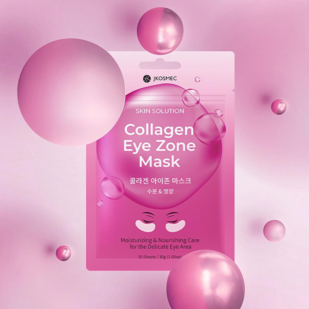 JKosmec Collagen Eye Mask - Hydrating, Anti-Aging, Vitamin E Rich - 30 Masks