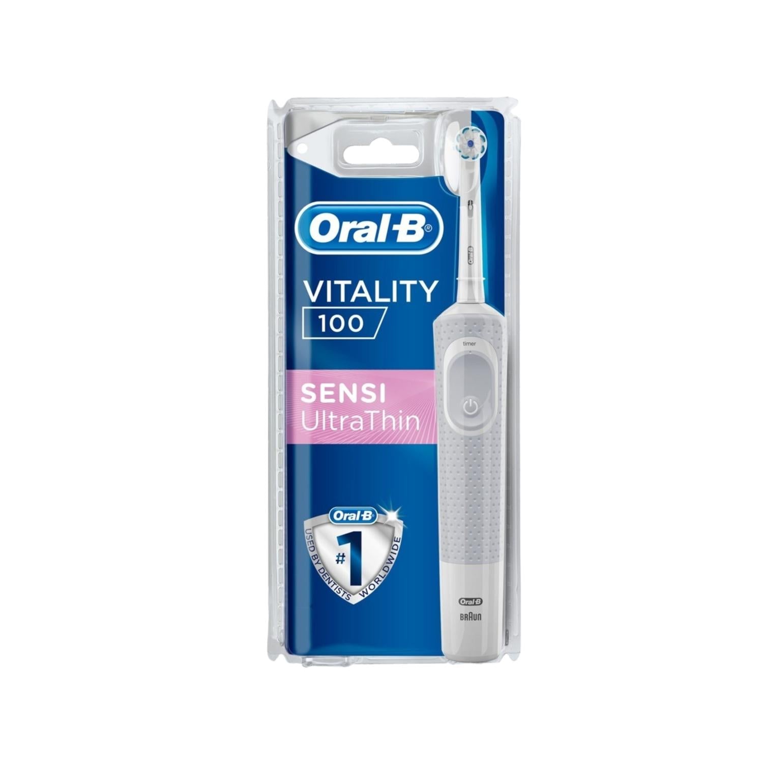 Oral-B Oral-B Vitality 100 Sensi Ultra Thin Electric Toothbrush - Rechargeable, Gentle Cleaning for Sensitive Teeth & Gums
