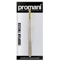 Promani Flat-Tip European Tweezers for Precision Hair Removal - Manual, Precise, Effective