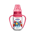Bambino Glass Baby Bottle with Cherry Tipped Slow Flow Nipple, 125ml, Red Elephant Design - Non-toxic, Durable, Eco-Friendly Baby Feeding Solution