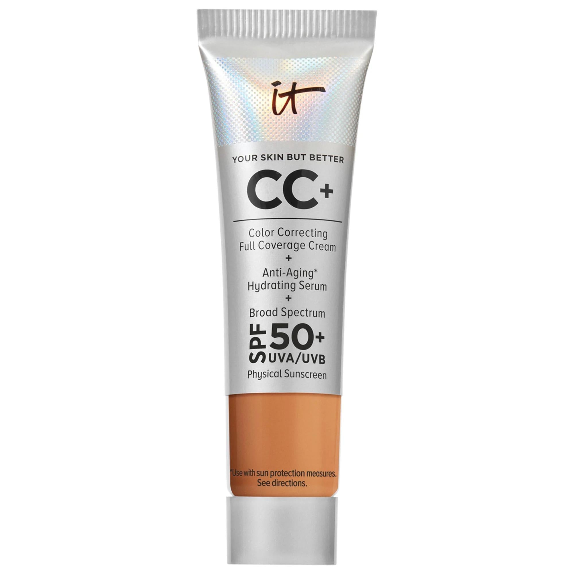 CC+ Cream Full Coverage Color Correcting Foundation SPF 50+: Hydrating, Anti-Aging, Blemish & Redness Concealer