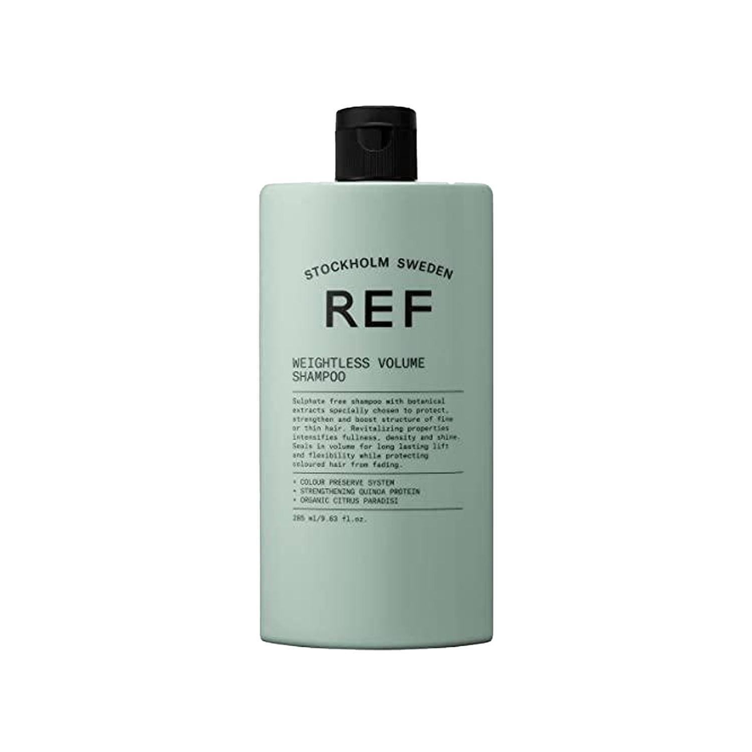 REF Weightless Volume Shampoo - 285ml, Lightweight Hair Care for Fine or Limp Hair, Adds Volume Without Weighing Down