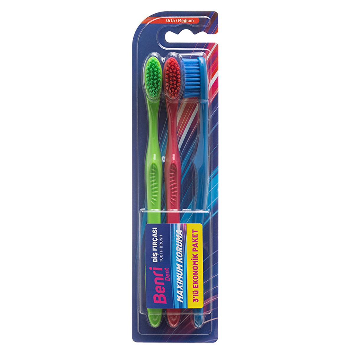 Benri Dent Adult Toothbrush - ISO Compliant Oral Hygiene Tool with Soft Bristles