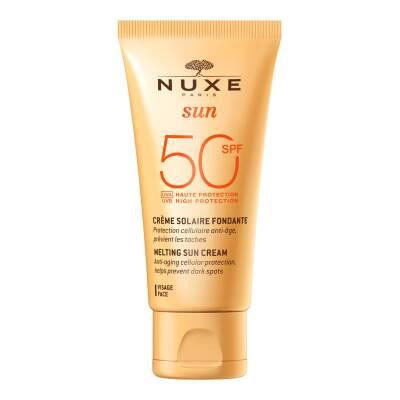 Nuxe Sun Creme Fondante Visage Haute Protection Spf50 - Non-Comedogenic Facial Sunscreen with Moisturizing Benefits