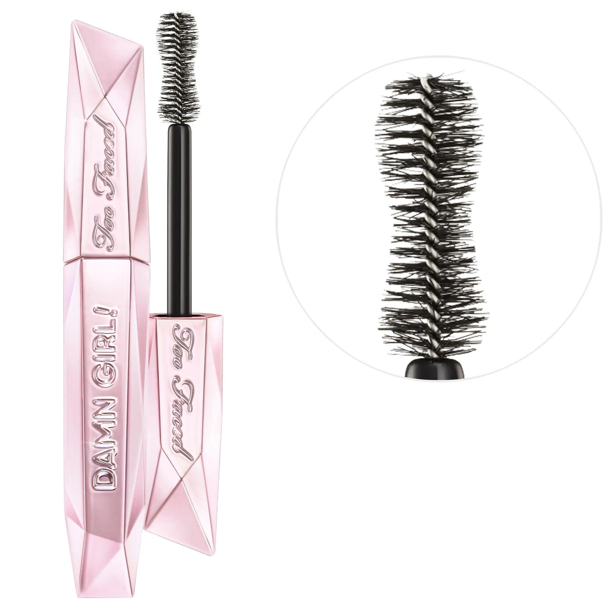 Damn Girl. 24-Hour Mascara: Extreme Volume, Lash Lift & Curl - Long-Lasting, Smudge-Proof, Vegan Black Mascara