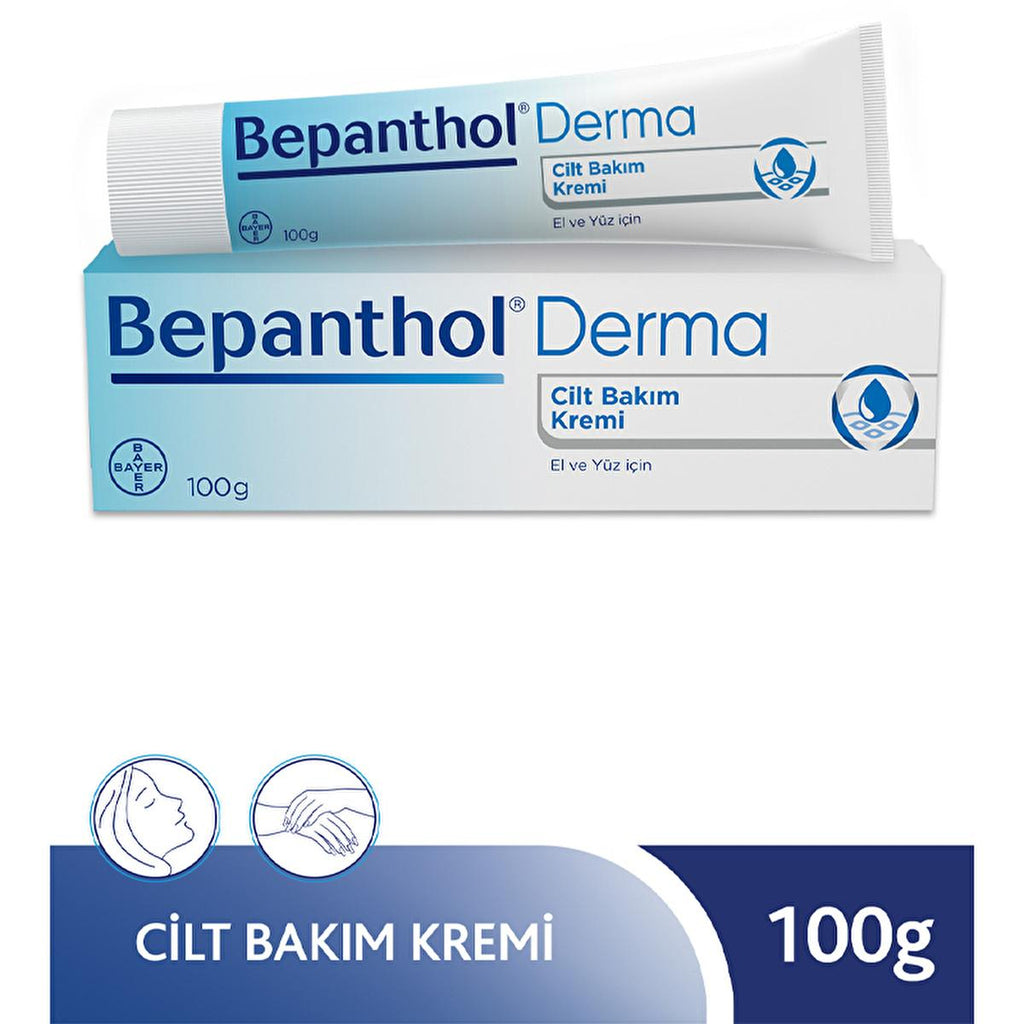 Bepanthol Skin Care Cream: Daily Face & Hand Moisturizer for Dry Skin | ProVitamin B5, Non-Greasy Formula for Skin Barrier Protection
