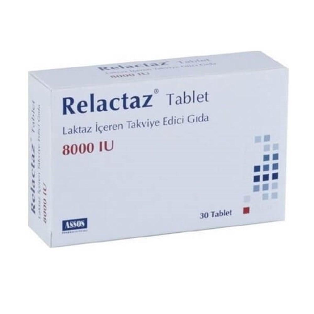 Relactaz Lactase Enzyme Supplement - 30 Tablets for Lactose Intolerance Relief & Digestive Aid