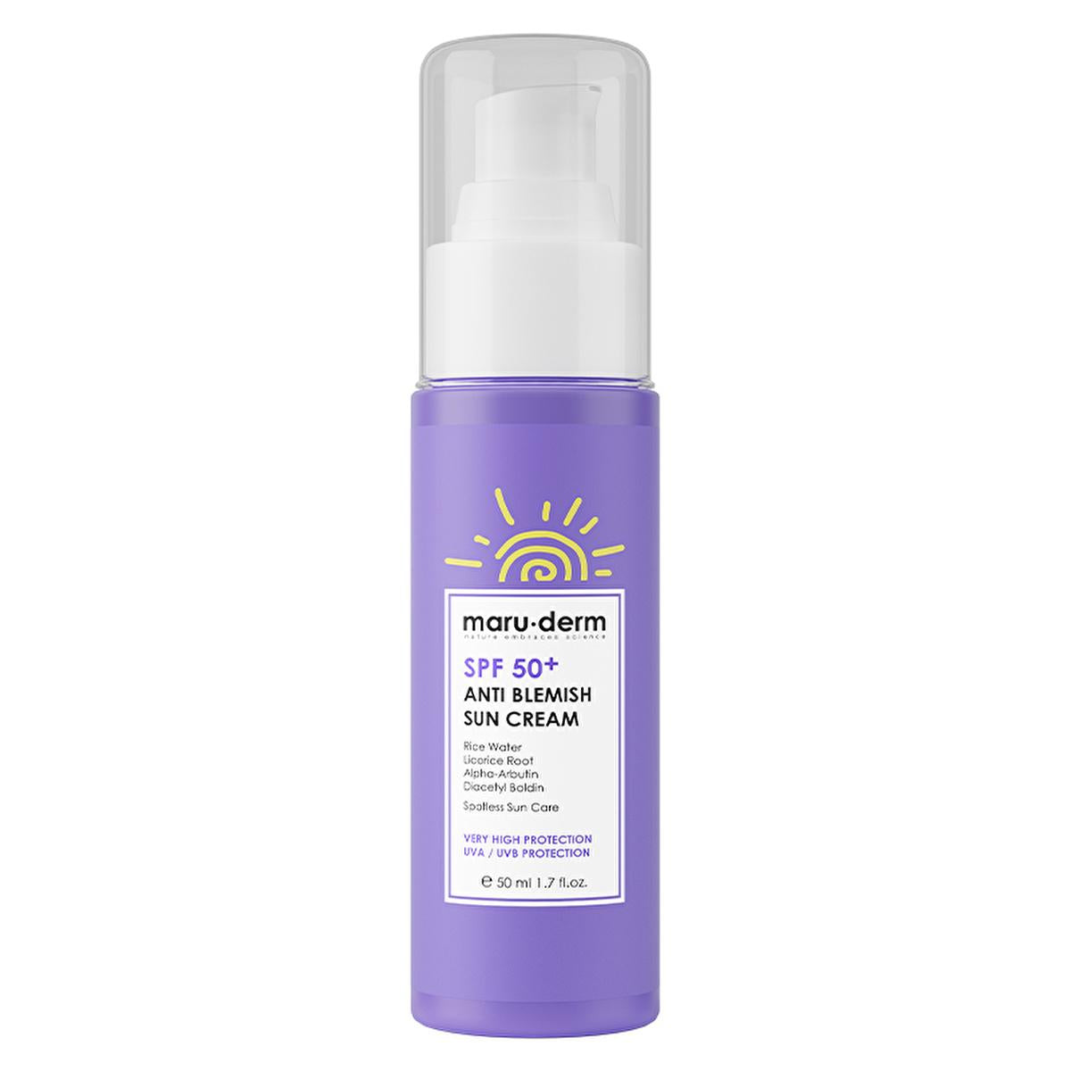 Maruderm SPF 50+ Anti-Tan Sunscreen Cream for Flawless Skin | 50 ml