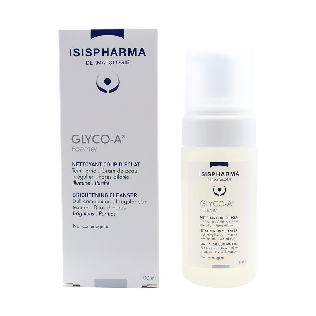 Isis Pharma Glyco-A Foamer Brightening Facial Cleanser for All Skin Types - 3.38 fl oz