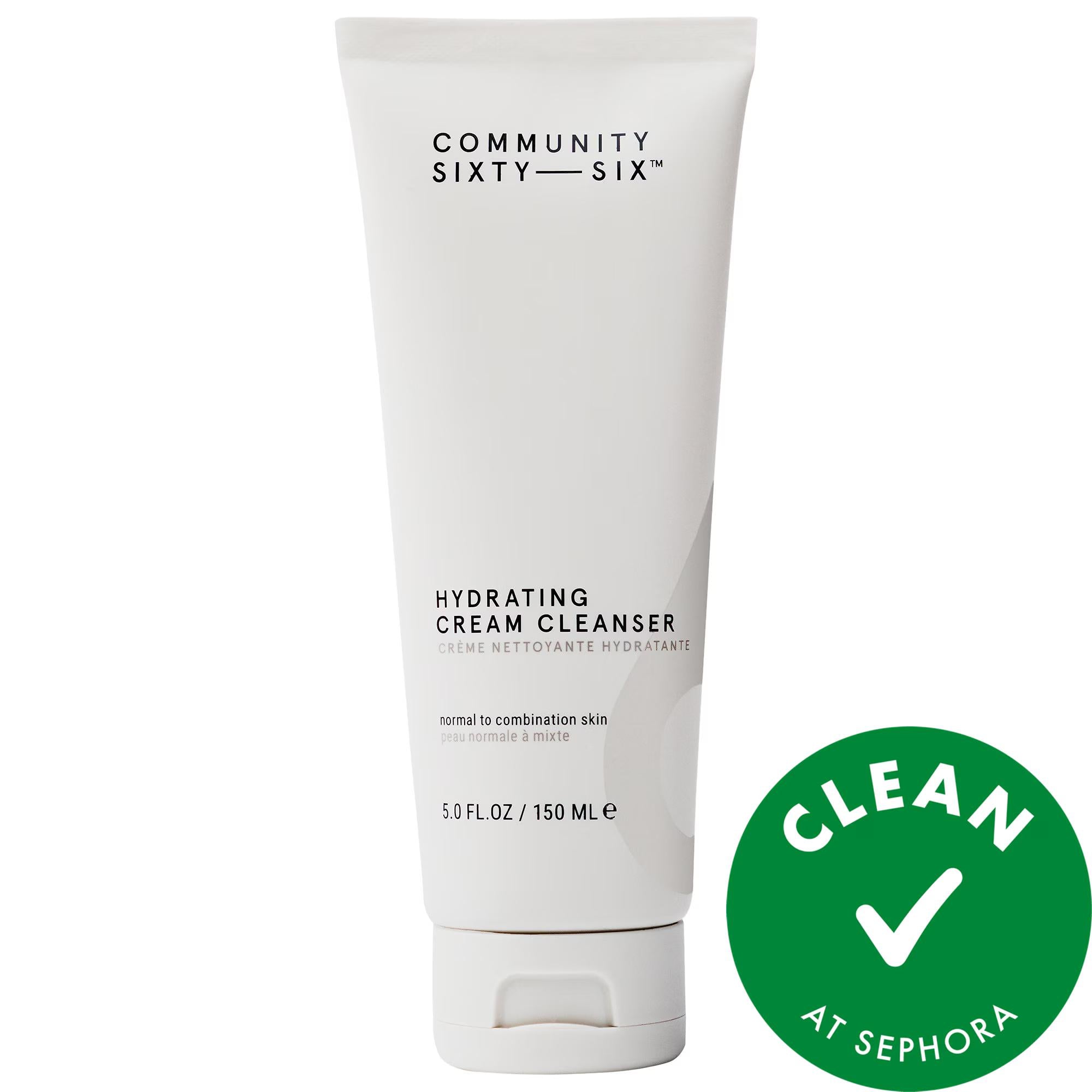 Hydrating Cream Cleanser with Hyaluronic & Polyglutamic Acids: Gentle, Vegan, & Cruelty-Free Face Wash for Dry, Smooth & Plumped Skin