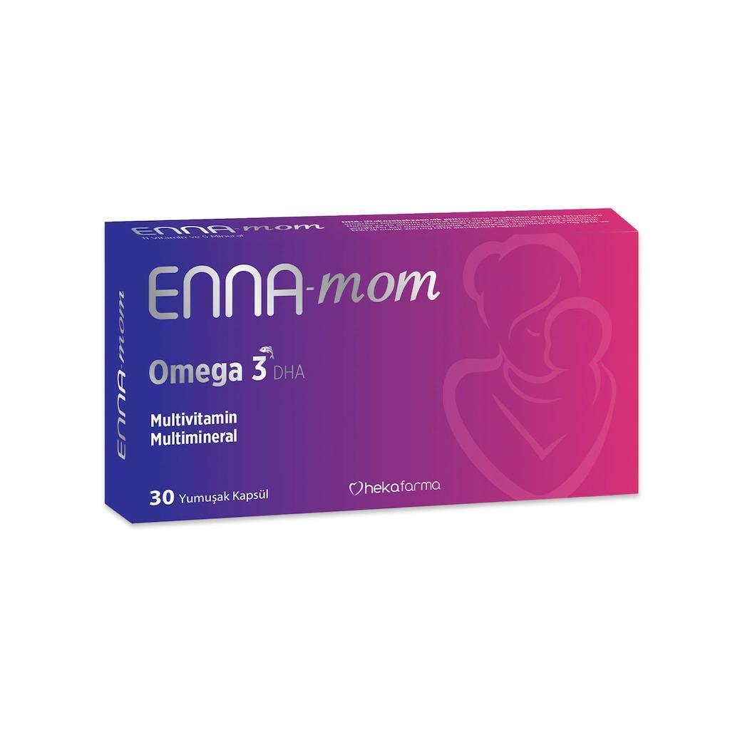 Enna-Mom Omega 3 Multivitamin Mineral Supplement for Pregnant Women - 30 Capsules