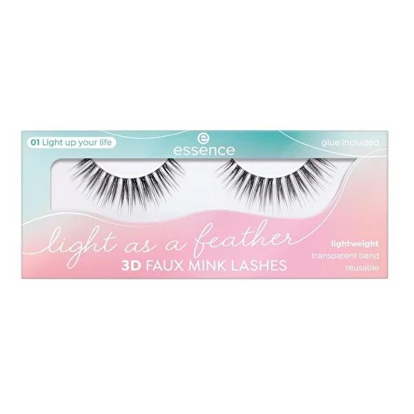 Essence Cosmetics Light as a Feather 3D Faux Mink False Eyelashes - Reusable, Lightweight, Easy to Apply