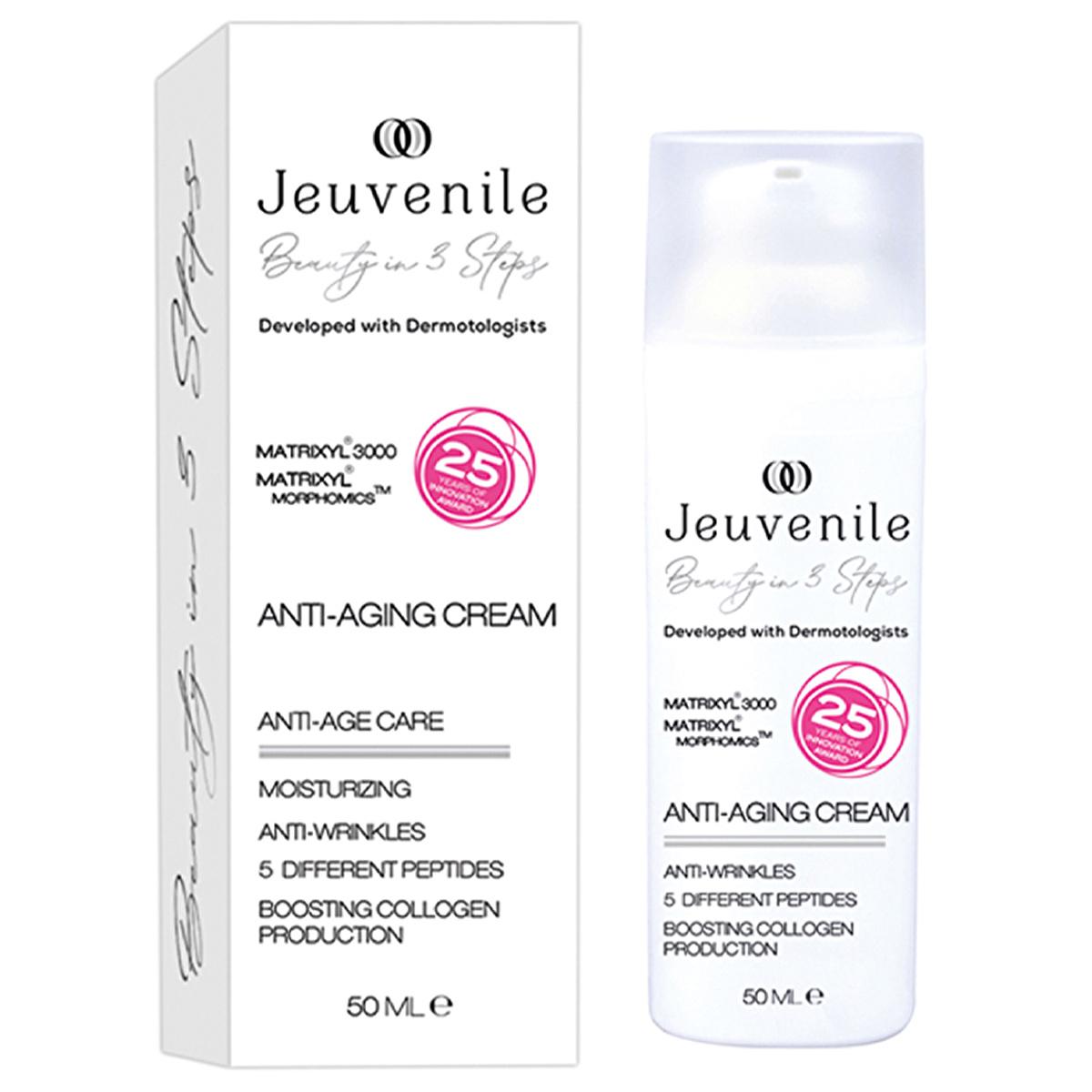 Jeuvenile Anti-Aging Cream, Peptide Face Cream for Wrinkle Reduction & Skin Firming - 1.69 fl oz