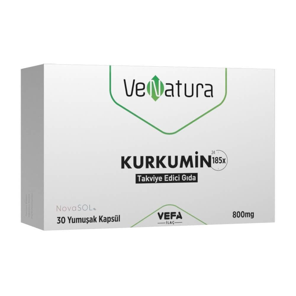 VeNatura Curcumin Supplement - 800mg Turmeric Capsules for Anti-Inflammatory Support, Gluten-Free, Non-GMO - 30 Soft Capsules