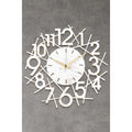 Muyika 41x41cm Metal Distressed Finish Silent Sweep Wall Clock - Decorative Wall Accessory for Homeowners