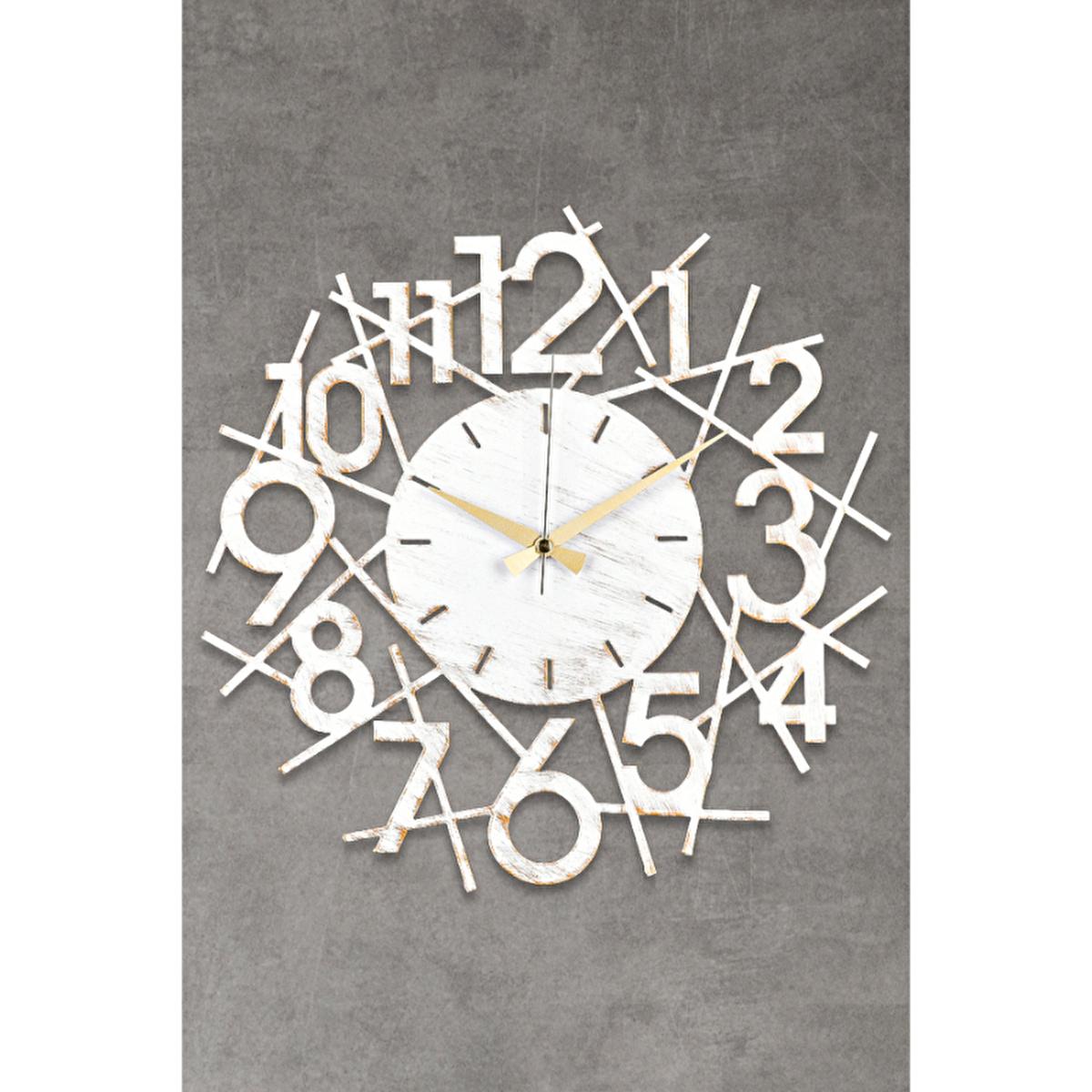 Muyika 41x41cm Metal Distressed Finish Silent Sweep Wall Clock - Decorative Wall Accessory for Homeowners