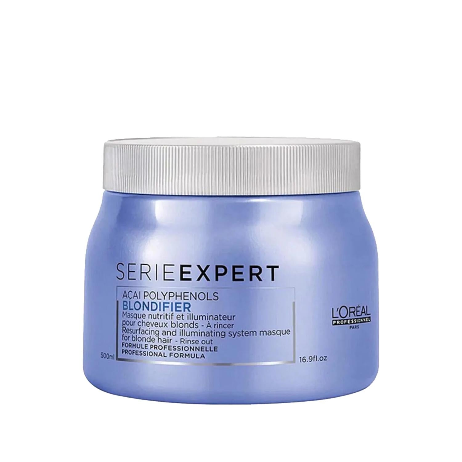 L'Oreal Professionnel Paris Serie Expert Blondifier Shine Enhancing Hair Mask for Blonde Hair, 500ml - Professional Hair Care