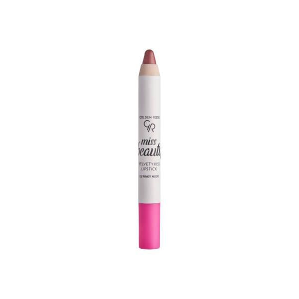 Golden Rose Miss Beauty: Pinky Nude Velvety Matte Lipstick - Long Lasting, Non-Drying Formula for a Comfortable, Modern Look