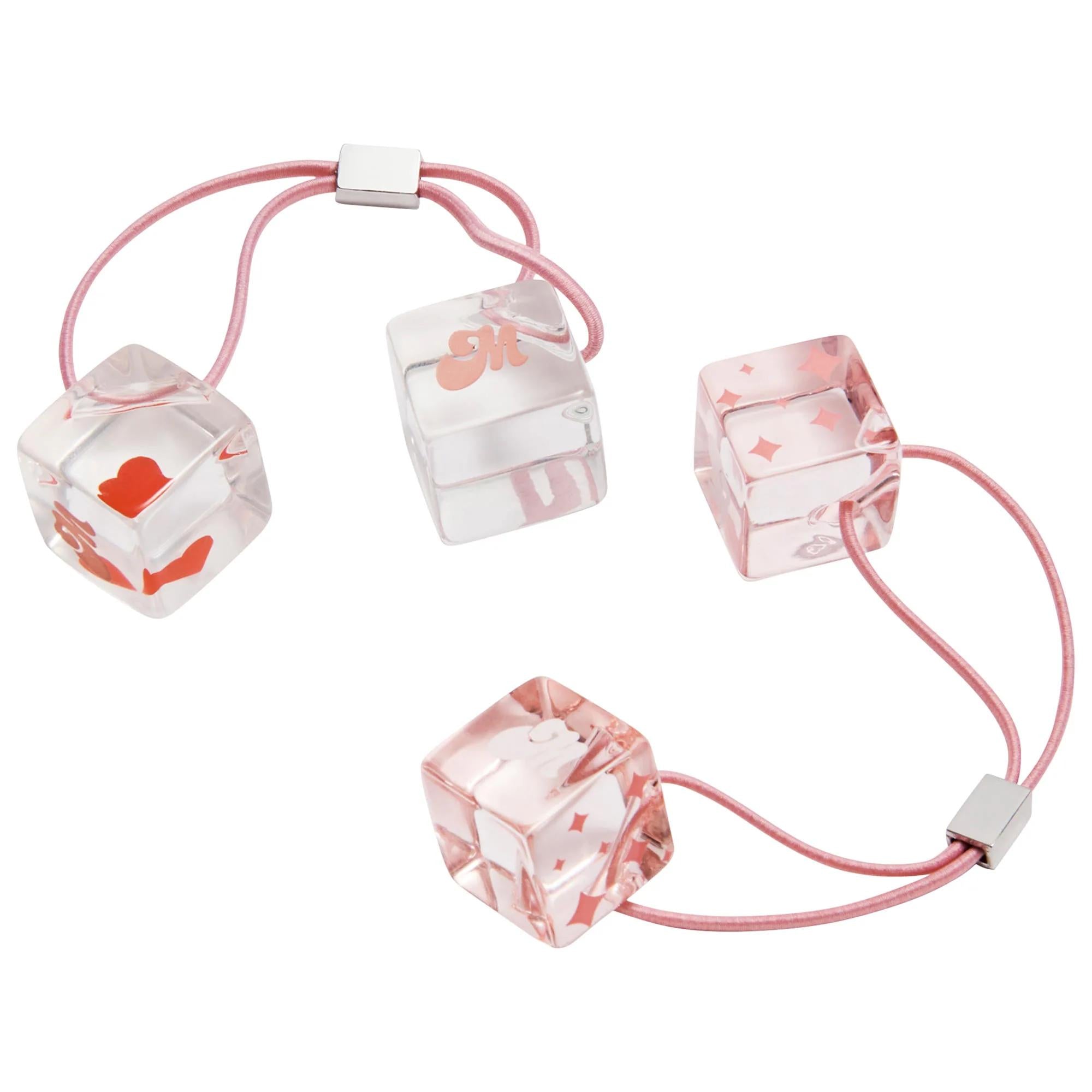 Cutie Cubes Acrylic Hair Bobbles - Stylish Hair Ties for All Hair Types - Secure Hold, Versatile Styling - Spring Hair Accessories