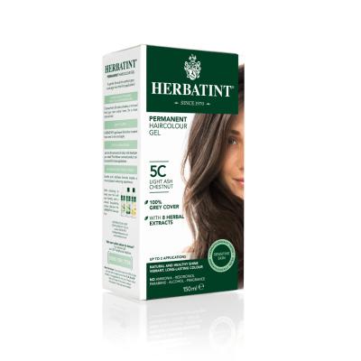Herbatint Light Ash Chestnut 5C Hair Dye: Natural, Ammonia-Free Color for Sensitive Scalp & Grey Coverage
