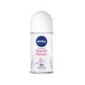 Nivea Fresh Flower Roll-On Deodorant - 50 ml, Antiperspirant & Deodorant Properties for Long Lasting Freshness