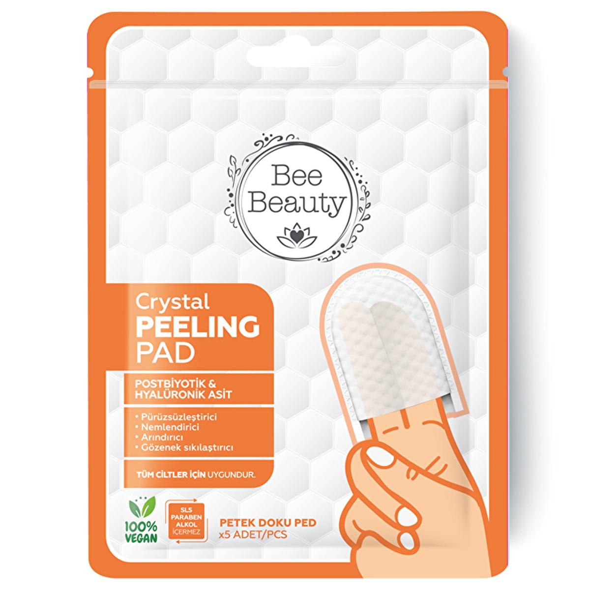 Bee Beauty Crystal Peeling Ped - Gentle Exfoliating Peel Pads for Dry & Sensitive Skin