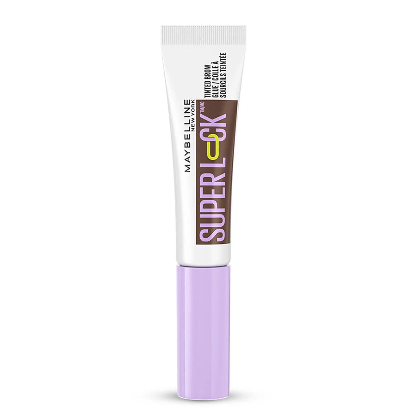 Maybelline Super Lock Deep Brown Brow Glue: Long-Lasting Eyebrow Mascara for Sculpted, Fuller Brows - Dark Brown Eyebrow Fixative & Setting Gel