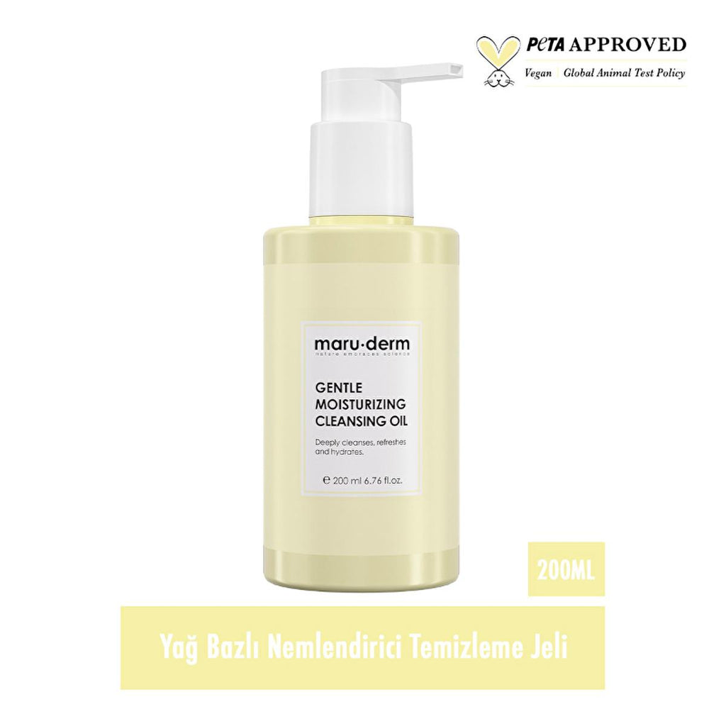Maruderm Cleansing Oil: Gentle & Moisturizing Face & Body Makeup Remover for Double Cleansing - Fragrance, SLES, SLS Free