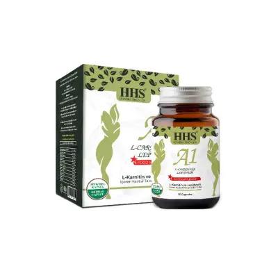 HHS A1 L-Carnitine Lepidium Herbal 30 Capsules - Vegan Dietary Supplement for Weight Management & Energy